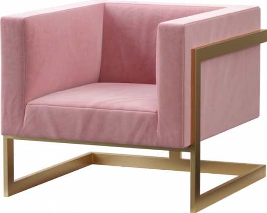 Кресло Andrian Pink розового цвета в аренду