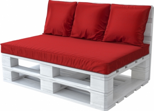 Диван Pallet White Red в аренду