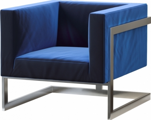 Кресло Andrian Silver Blue синего цвета в аренду