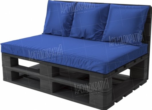 Диван Pallet Black Blue в аренду