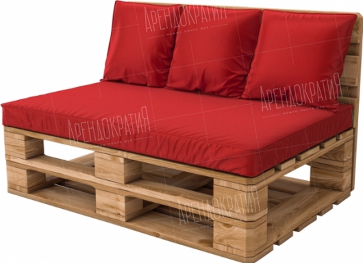 Диван Pallet Red в аренду